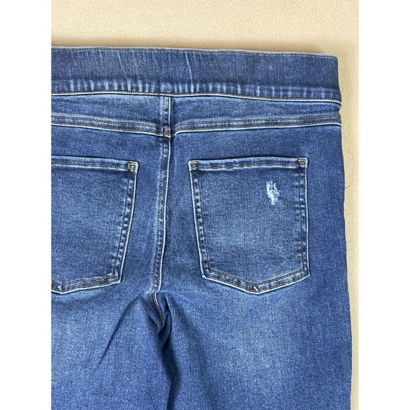 Spanx Jeans Womens Medium Blue Distressed Ankle Skinny Jean Pull On Adult - Picture 11 of 13